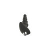 Plug anal vibrant noir en silicone 